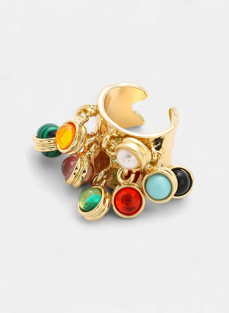 SOHI Drizzle Statement Artificial Ring Jewellery