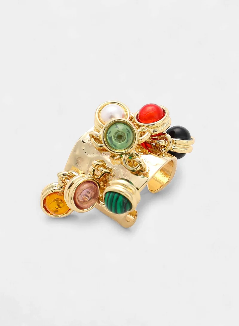 SOHI Drizzle Statement Artificial Ring Jewellery