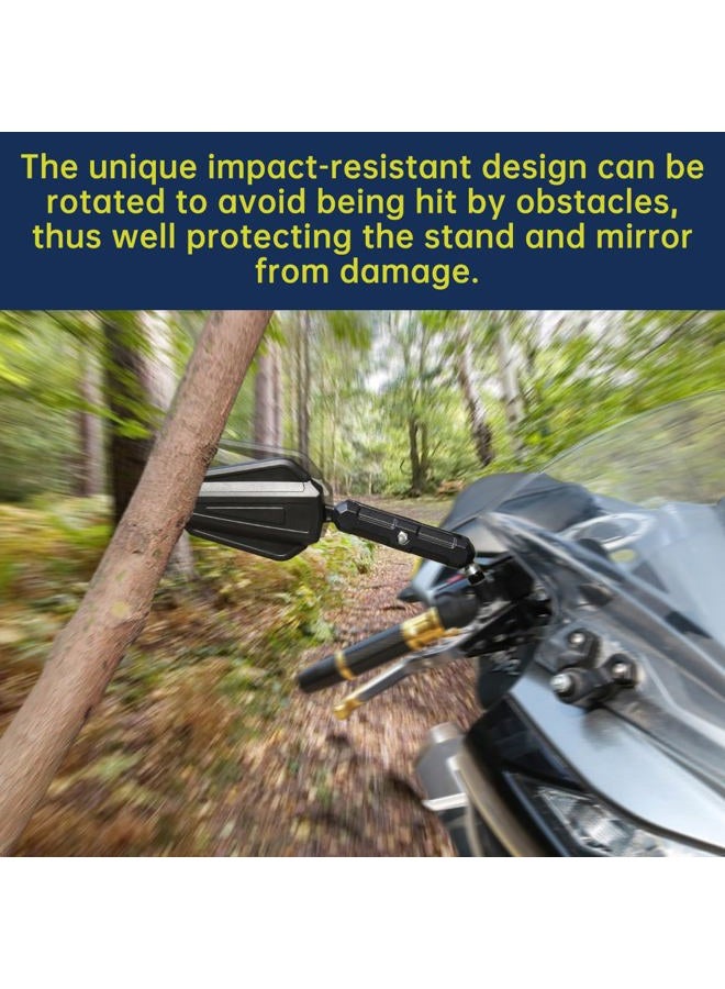 SHEJISI Adventure Bike Mirrors, Motorcycle Mirror Fits RAM B Balls and 7/8"Handlebar M10 M8,Compatible with KTM 1290 Super Adventure,Honda Africa Twin,kawasaki KLR, Yamaha XT,Suzuki DR,BMW GS,ADV,ATV - Image 4