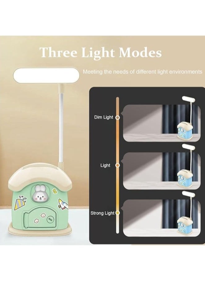 Generic Multi Functional Mini Desk Lamp, Student Eye Protection, USB Rechargeable Children's Savings Can, Three Speed Adjustable Cartoon Desk Lamp  - Image 2