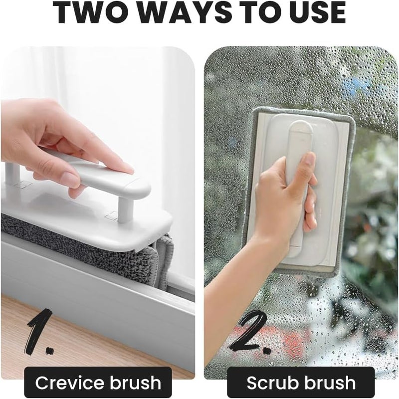 Window Track Cleaner, Hand-held Window Track Cleaner Brushes Tool for Windows lides Gaps Tile Lines Shutter Car Vents, Multifucation Groove Cleaning Brush for Household Use - Image 5