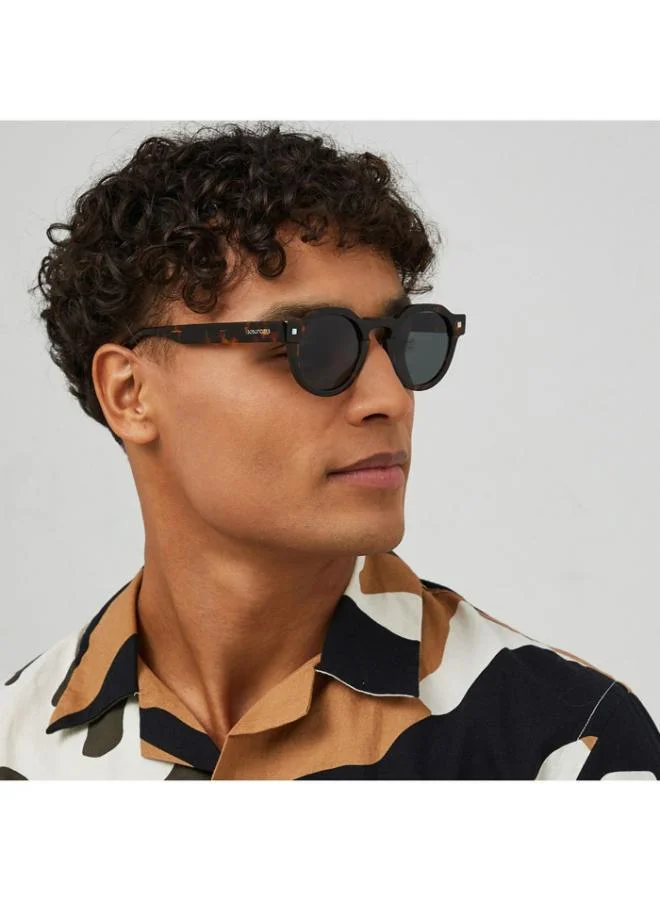 30Sundays DUNE Men Green Sunglasses - Frame Material: Acetate - Lens Color: Green - Frame Color: Tortoise - Full Rim