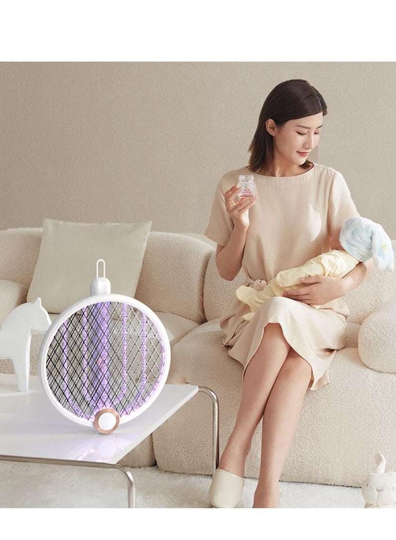 Generic Electric Mosquito Swatting Rechargeable Household Powerful Long Life Lithium Long Life Battery and High Power Mosquito Killer Lamp 4-in-1 Mosquito Repellent Folding Mosquito Killer Perfect for Bedro  - Image 2