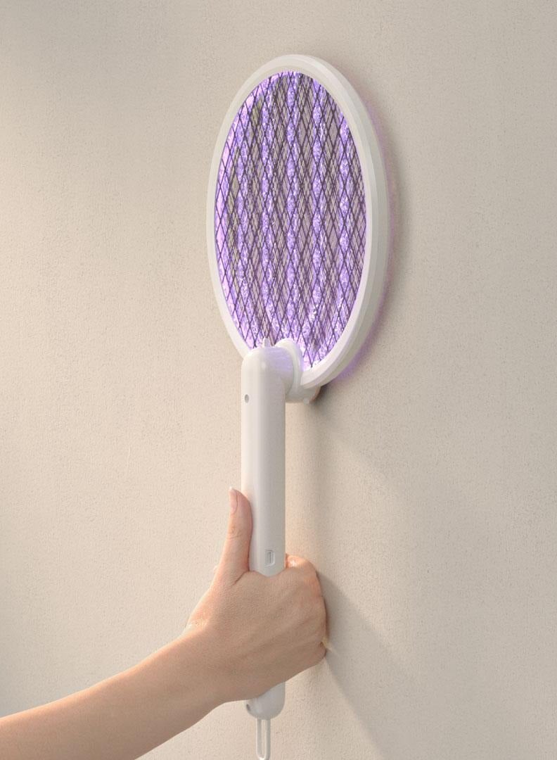Generic Electric Mosquito Swatting Rechargeable Household Powerful Long Life Lithium Long Life Battery and High Power Mosquito Killer Lamp 4-in-1 Mosquito Repellent Folding Mosquito Killer Perfect for Bedro  - Image 1