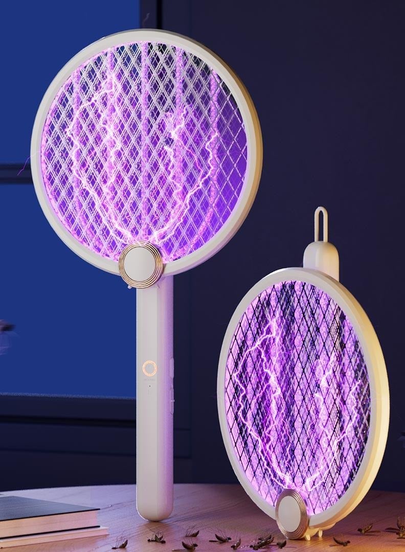 Generic Electric Mosquito Swatting Rechargeable Household Powerful Long Life Lithium Long Life Battery and High Power Mosquito Killer Lamp 4-in-1 Mosquito Repellent Folding Mosquito Killer Perfect for Bedro  - Image 3