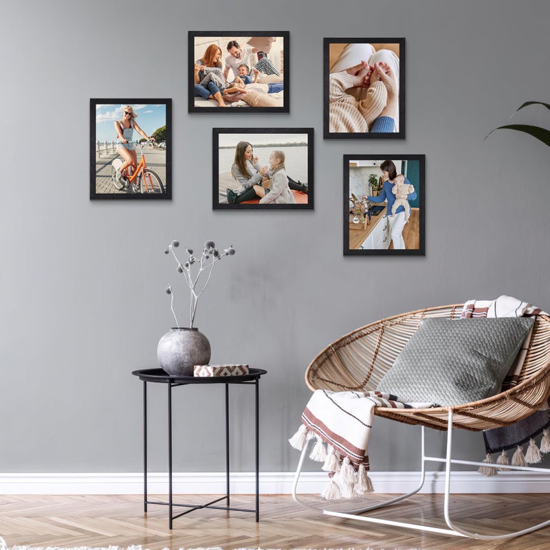 HORLIMER 8x10 Picture Frame Set of 15, Black Picture Frames Display 8 by 10 Photo for Wall or Tabletop - Image 5