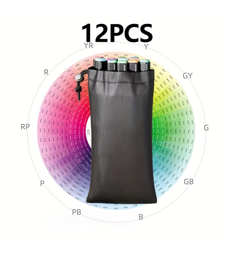 168 Colors Double Head Alcohol Marker Pen Set For Artists Students Adult Coloring Art Painting Illustration Cute College Sketch Pen Perfect Christmas Holiday Gift - Image 1