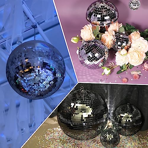PP OPOUNT 2360 PCS Disco Tiles, 5 x 5 mm Self-Adhesive Disco Ball Stickers, Real Glass Mirror Tiles for Crafts, DIY Disco Ball, Photo Frame, Art Collage, Indoor Decor (Black) - Image 2