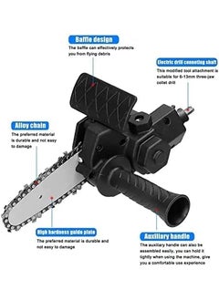 KANABEE KANAbee 4 inch mini Chainsaw tool Attachment for Electric hand Drill Machine Converter Adaptor Hand Drill to chain Saw  - Image 3