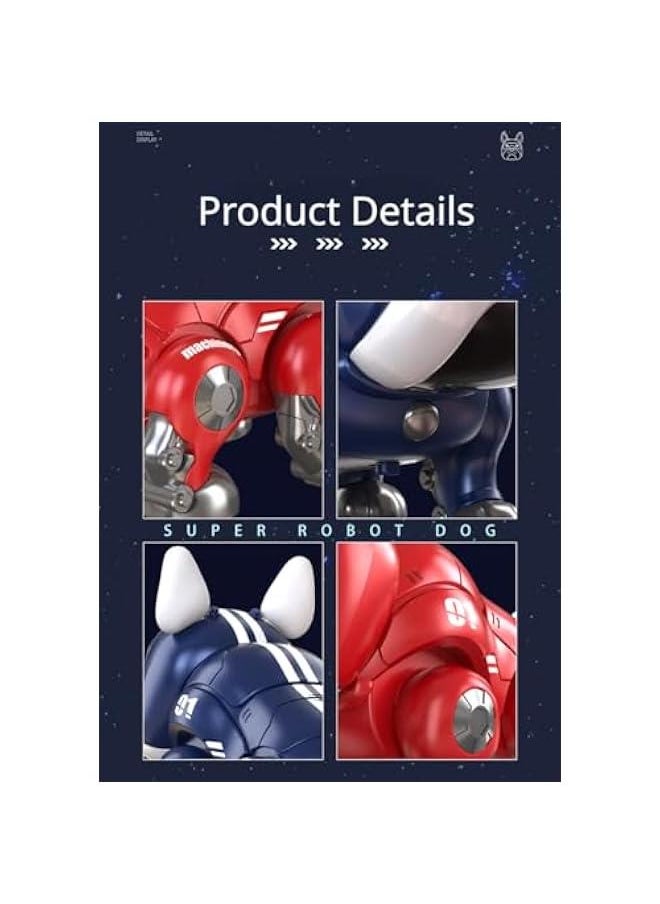 روبوت كلب لعبة للأطفال بعيون LED ودية للمنزل (أزرق)  - Image 5