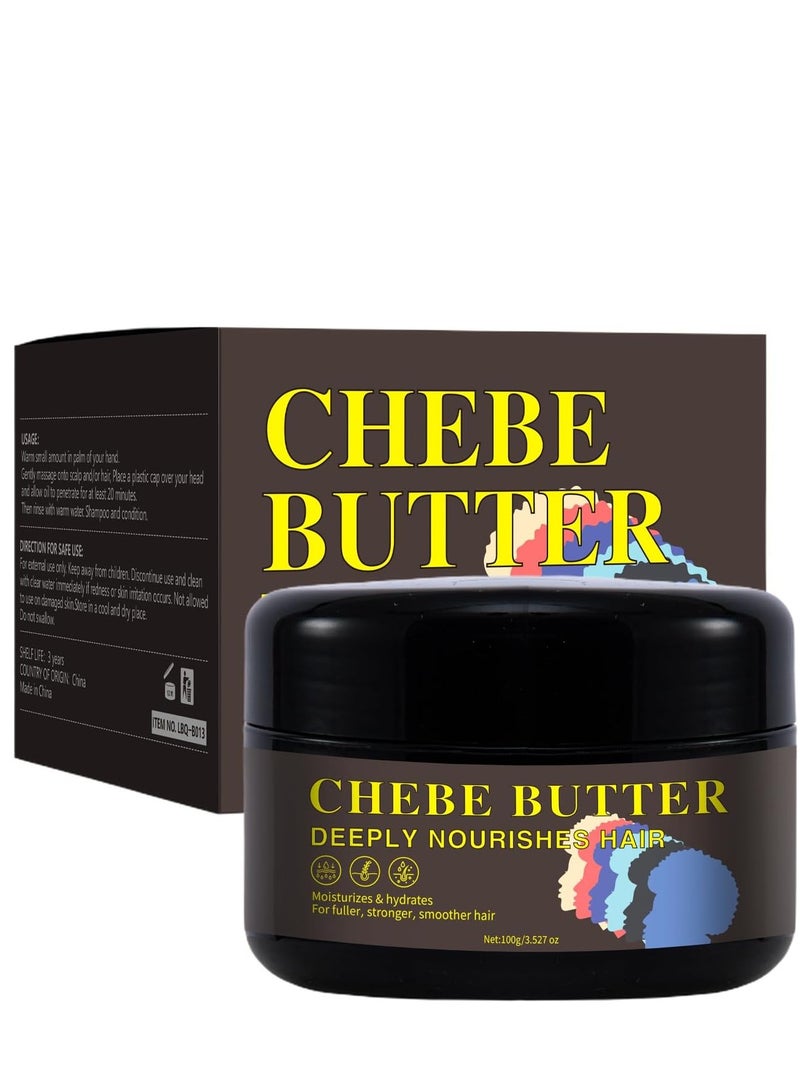 Lanthome Chebe Hair Butter,Organic Hair Growth Products Made With Chebe Powder, Olive Oil, Shea Butter,Promote Hair Thickness,Moisturising Vegan Hair Butter for All Hair Types 100g - Image 1