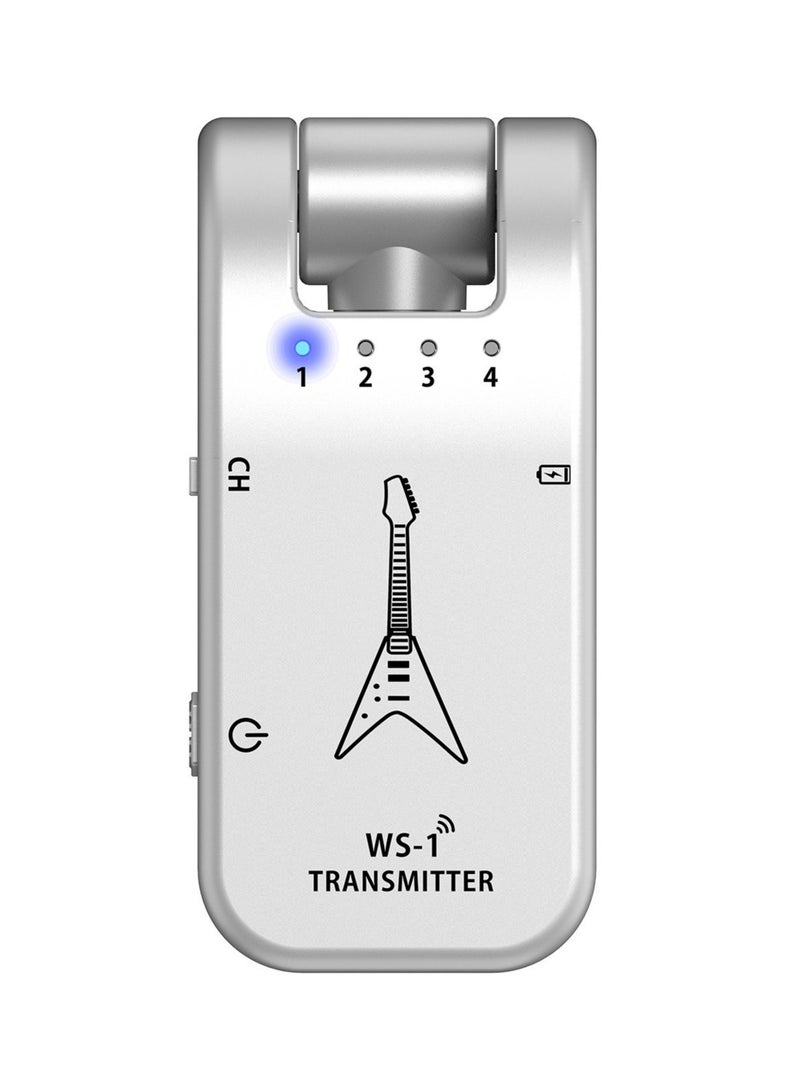 Generic Wireless Guitar Audio Transmitter And Receiver Rechargeable 4 Channels 30m Transmission 2.4GHz For Electric Guitar Bass Violin Silver  - Image 4