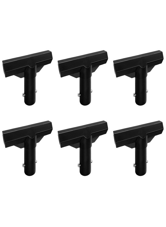 MSSVIGING 6 Pack Trampoline Plastic T-Connector, Trampoline Pole Cap Tops-T Tube Connectors, Enclosure Replacement Parts for Connect Top Ring Net and Fiberglass Rods, Black - Image 1