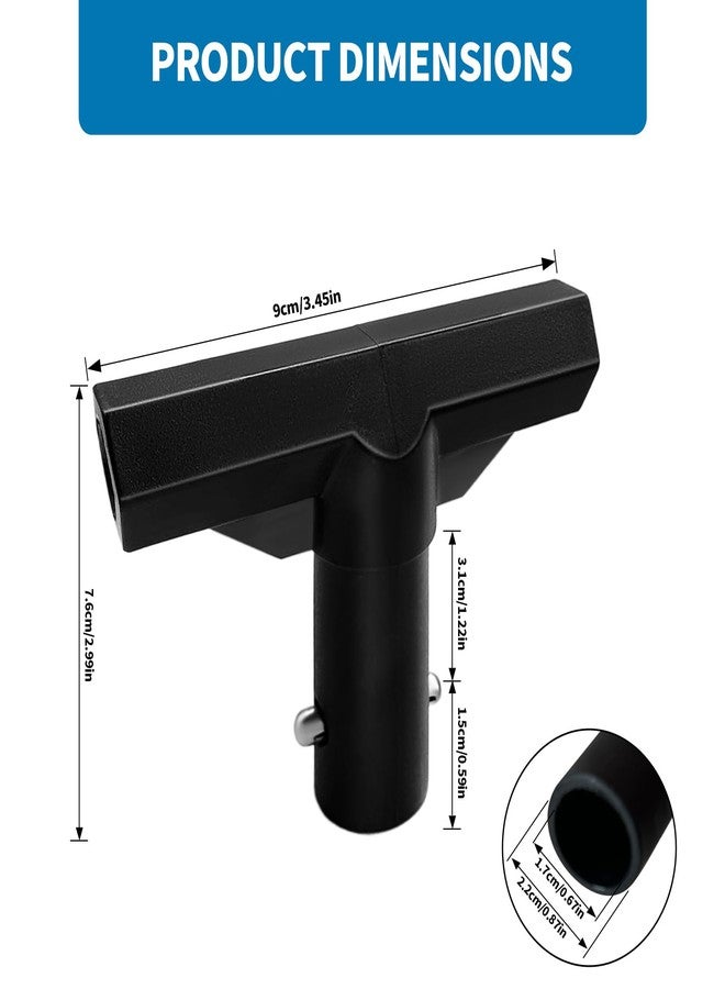 MSSVIGING 6 Pack Trampoline Plastic T-Connector, Trampoline Pole Cap Tops-T Tube Connectors, Enclosure Replacement Parts for Connect Top Ring Net and Fiberglass Rods, Black - Image 2