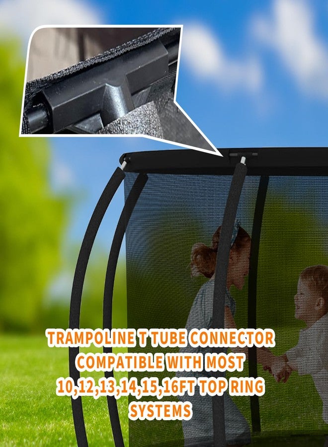 MSSVIGING 6 Pack Trampoline Plastic T-Connector, Trampoline Pole Cap Tops-T Tube Connectors, Enclosure Replacement Parts for Connect Top Ring Net and Fiberglass Rods, Black - Image 5