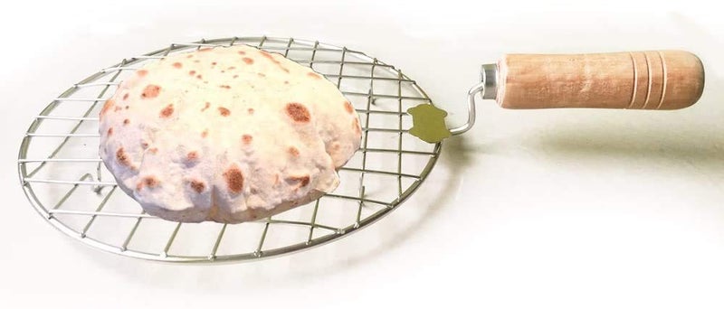 YES Global Stainless Steel Papad JaliRoti Roast GrillPapad Roast Grill with Handle 19 x 25 x 5 cm  - Image 4