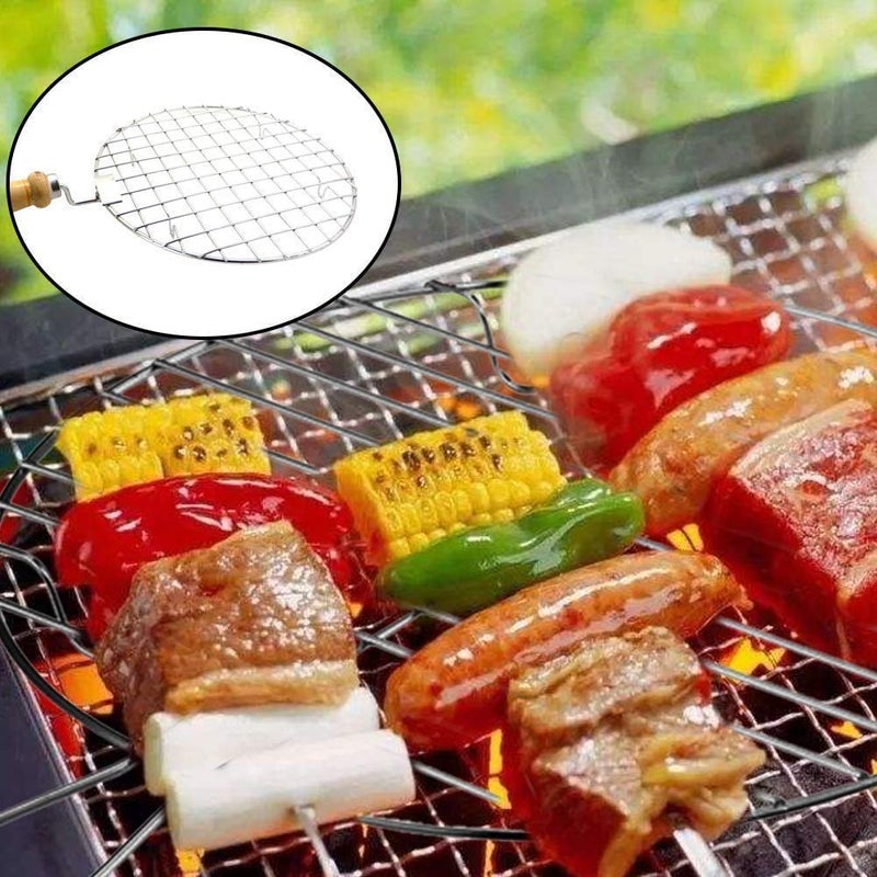 YES Global Stainless Steel Papad JaliRoti Roast GrillPapad Roast Grill with Handle 19 x 25 x 5 cm  - Image 2