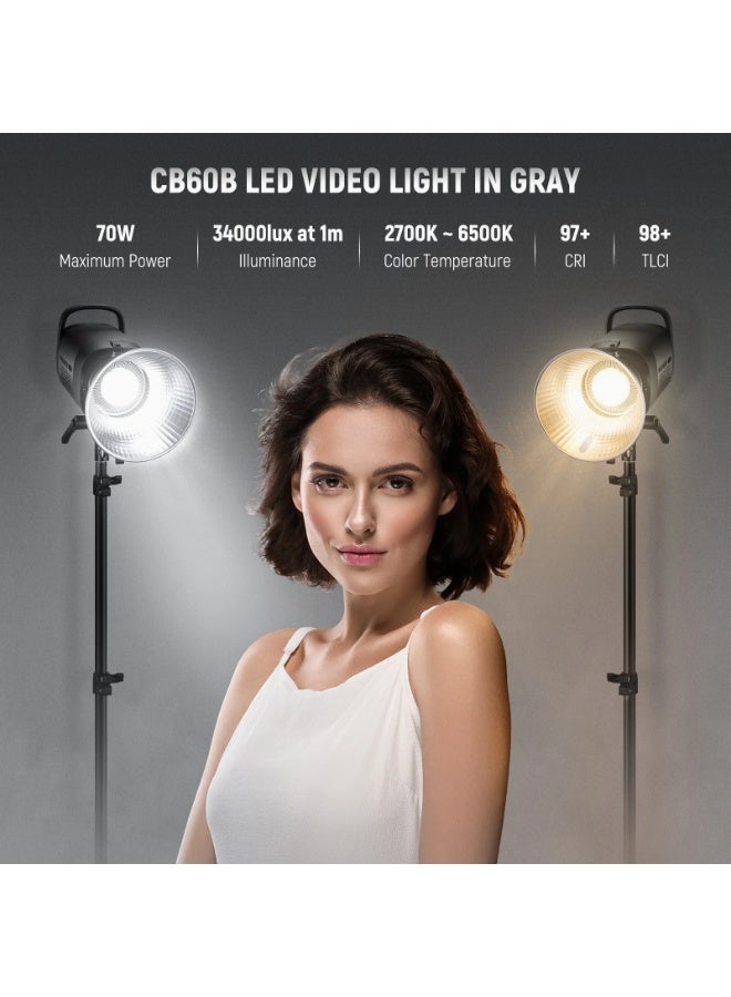 نيوير CB60B 70W Bi-Color LED Video Light - Image 5