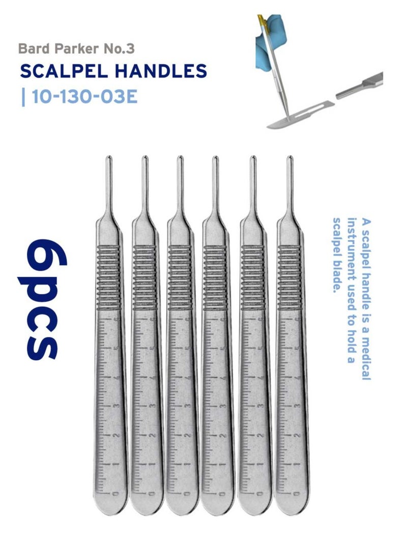Crosstex - Dental Instruments Scalpel Handle Bard Parker No.3 6pcs - Image 1