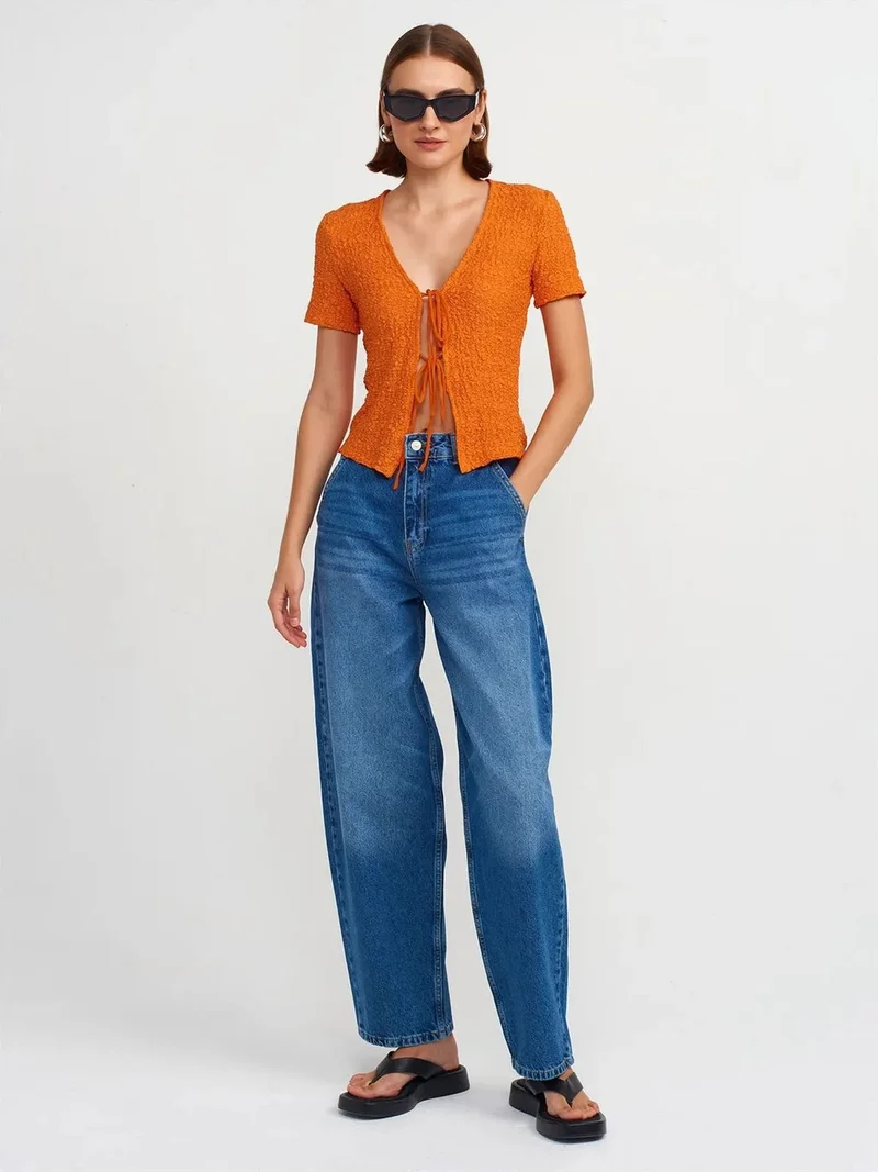 ديلفين Dilvin High-Waist Balloon Leg Jeans