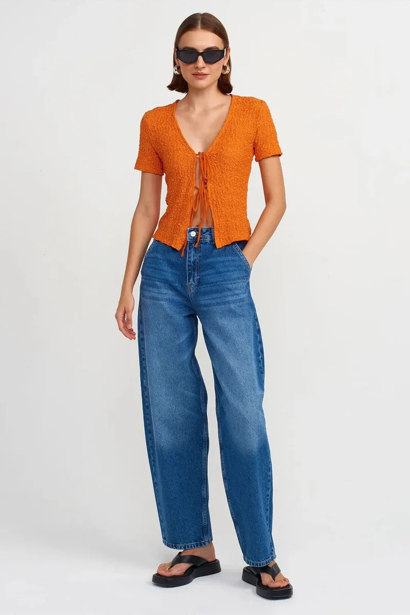 DILVIN High-Waist Balloon Leg Jeans
