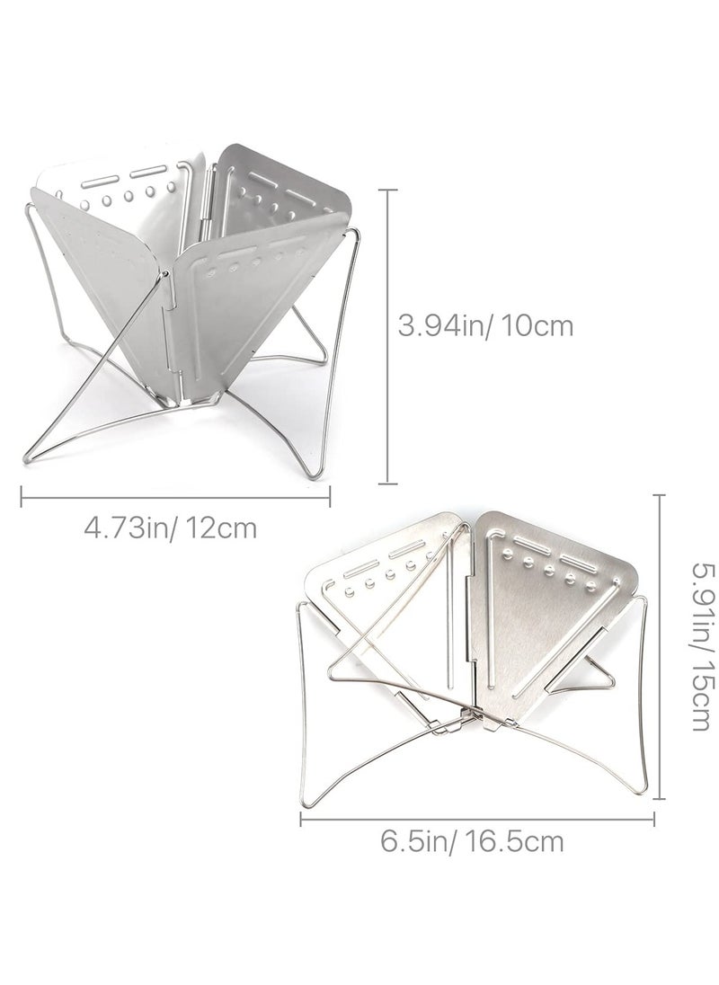 SYOSI - Collapsible Pour Over Coffee Dripper Filter Holder Folding Stainless Steel Reusable Coffee Cone Filter Portable Compact for Office Home Travel Picnic Camping Inverted Pyramid Style - Image 1