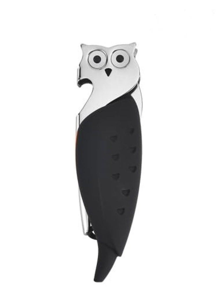 Beram Multifunctional Opener, Owl Shaped Professional Waiters Corkscrew, Stainless Steel, Bottle Manual Opener With Foil Cutter for Servers, Waiters, Bartenders and Domestic Kitchens  - Image 1