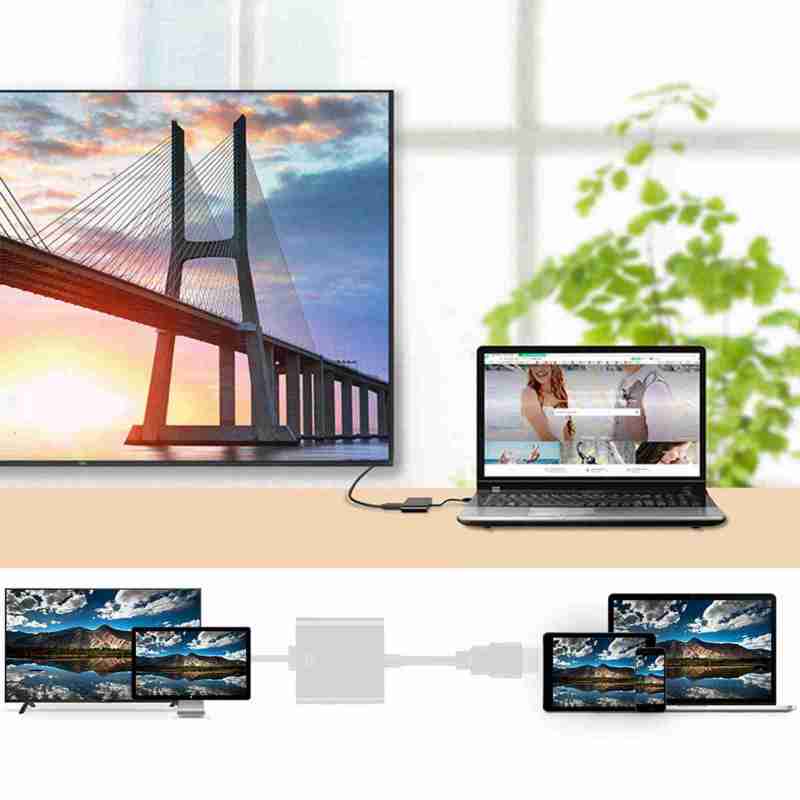 HDMI To VGA Adapter Cable: Hdmi Male To Vga Female, Plug-In Power Supply, 1080P Full Hd Resolution - Connect Devices Without Vga Ports To Monitors Projectors For Laptops Hd Dvds Tvs - Image 2