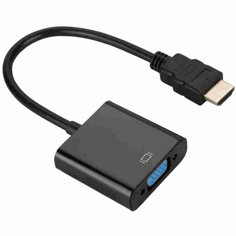HDMI To VGA Adapter Cable: Hdmi Male To Vga Female, Plug-In Power Supply, 1080P Full Hd Resolution - Connect Devices Without Vga Ports To Monitors Projectors For Laptops Hd Dvds Tvs - Image 4