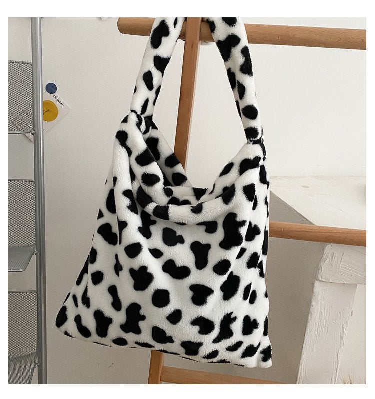 Stuffed Bag Women'S Trendy Fashion 2023 Single Shoulder Crossbody Bag Cow Style Large Capacity Student Bag - Image 5