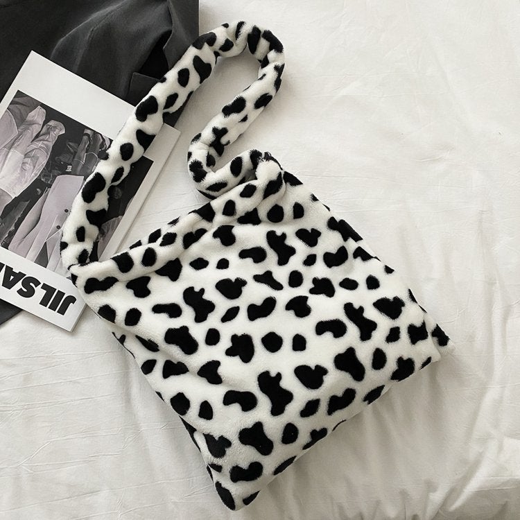Stuffed Bag Women'S Trendy Fashion 2023 Single Shoulder Crossbody Bag Cow Style Large Capacity Student Bag - Image 3