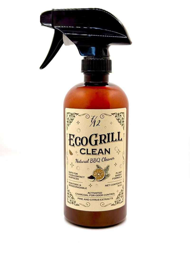 EcoGrill Clean - All-Natural & Eco-Friendly, Non-Toxic & Fume-Free Heavy-Duty BBQ Grill Cleaner & Degreaser | Biodegradable | Fresh Citrus Scent | Safe for Grills, Smokers, Flat Tops & More - Image 1