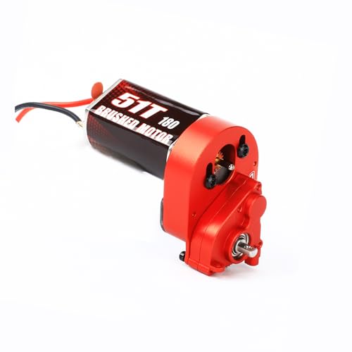 RCAWD 260 More Power 180 Motor 51T SCX24 Transmission Gearbox Set for Axial 124 SCX24 AX24 Series Upgrades Part Red - Image 1