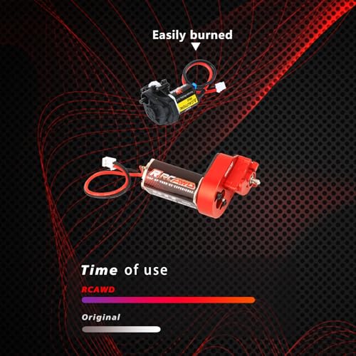 RCAWD 260 More Power 180 Motor 51T SCX24 Transmission Gearbox Set for Axial 124 SCX24 AX24 Series Upgrades Part Red - Image 3