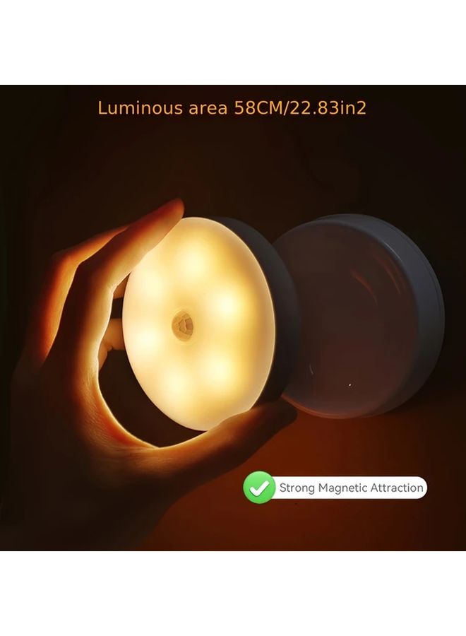 White Motion Sensor Night Light USB Rechargeable Wall Mounted 360 Magnetic Rotation - Image 4