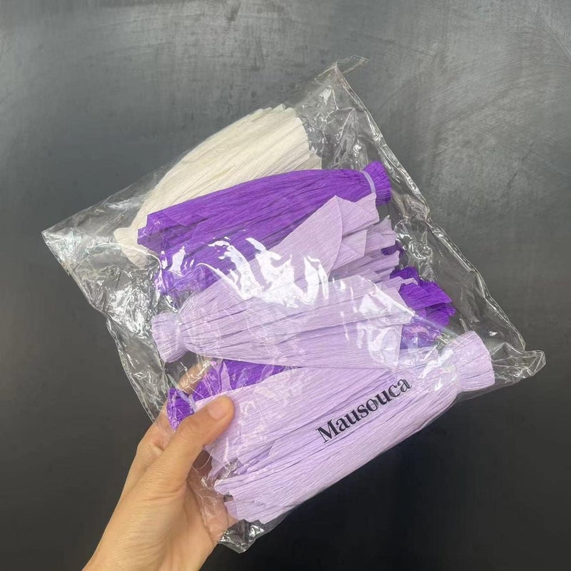 Mausouca Tissue Paper Flowers Decorations for Wall, Handcrafted Large 3D paper Flower for Party Decoration Wedding Decor Birthday Celebration and home Decoration (PURPLE) - Image 5