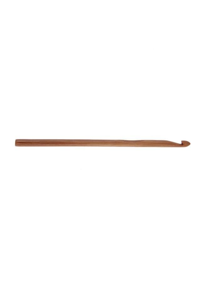 12-Piece Bamboo Handle Crochet Hook Needle Set Brown 17.8×7.5×1centimeter - Image 5