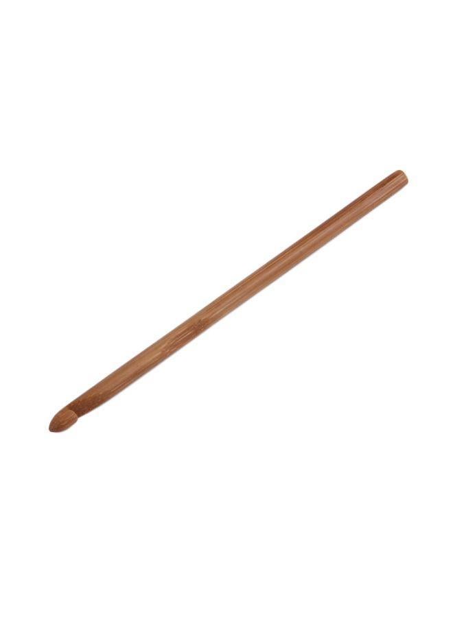 12-Piece Bamboo Handle Crochet Hook Needle Set Brown 17.8×7.5×1centimeter - Image 3