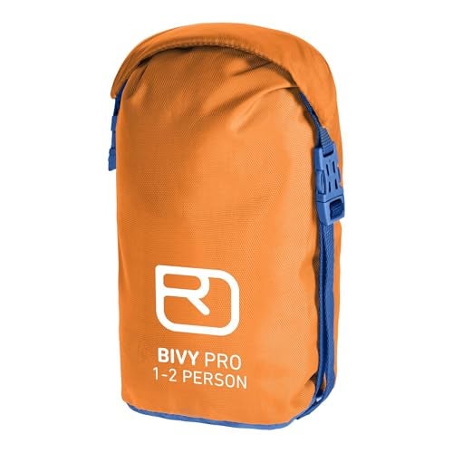 Ortovox Bivy Pro, Safety Orange, Windproof Emergency Bivy Sack for Two Persons with Silver Thermal Lining & Tent Function for Alpine Rescue & Touring - Image 1