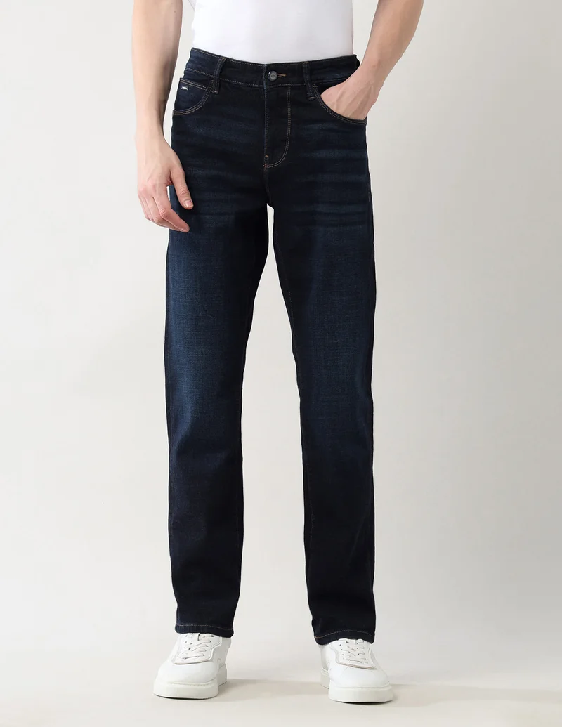 Arrow  Mid Rise Regular Straight Fit Jeans for Men | Best Price UAE