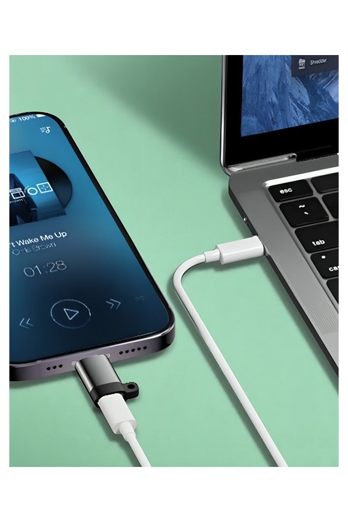 Earldom ET-OT08 Lightning To Micro Charge OTG Adaptor Converter, Compact, Convenient, Fashionable Design - Gold - Image 3