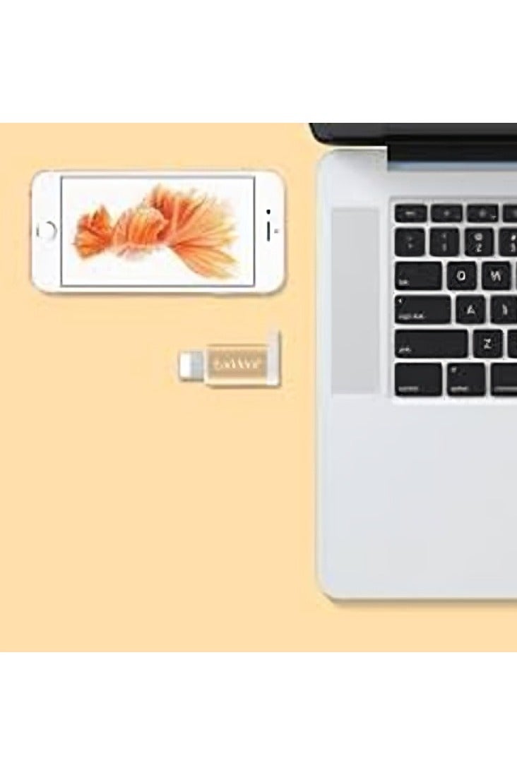 Earldom ET-OT08 Lightning To Micro Charge OTG Adaptor Converter, Compact, Convenient, Fashionable Design - Gold - Image 4