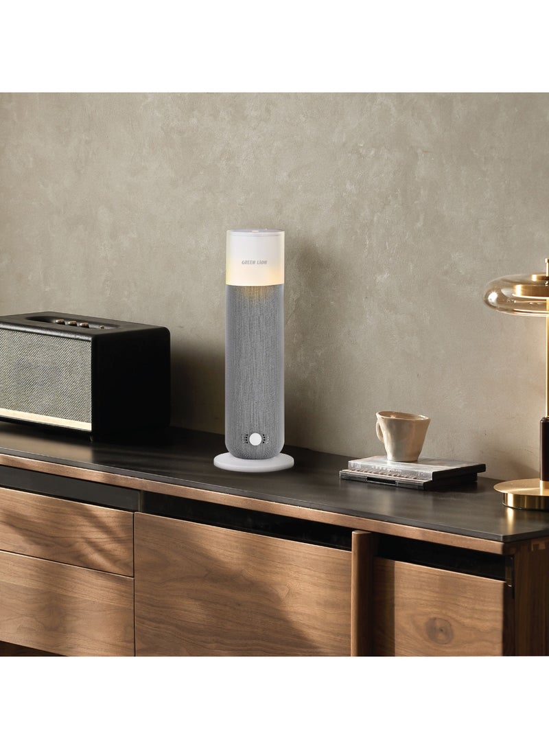 GREEN LION Smart Bloom Aroma Diffuser 120ml with Wide Ranging Coverage & 3-Gear Fragrance / Humidifier / Rotary Knob / Soft Fabric / Plug-In Use / Aromatherapy / Ambient Lighting / Automatic Incense Sprayer / Quiet Operation / 0.72 g/h Oil Consumption - Grey - Image 2