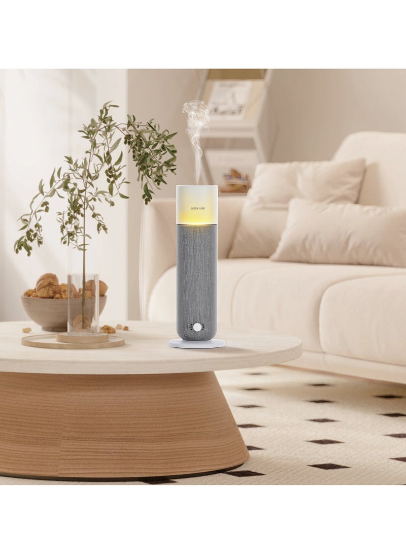 GREEN LION Smart Bloom Aroma Diffuser 120ml with Wide Ranging Coverage & 3-Gear Fragrance / Humidifier / Rotary Knob / Soft Fabric / Plug-In Use / Aromatherapy / Ambient Lighting / Automatic Incense Sprayer / Quiet Operation / 0.72 g/h Oil Consumption - Grey - Image 3
