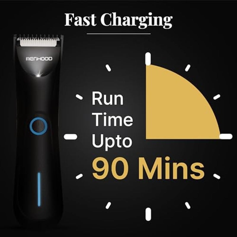 MENHOOD Balls Trimmer for Men | Grooming Trimmers for Sensitive Area | Suitable for Body Hair and Pubic Hair | Electric Shaver for Men with 150 Min Runtime (Trimmer Mini) - Image 3