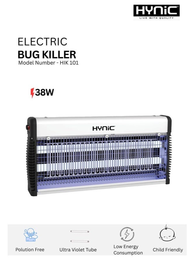 Hynic 38W Electric Bug Zapper - Indoor & Outdoor Waterproof Fly Killer - 360° UV Light Mosquito Gnat Trap - Chemical-Free Pest Control for Home, Patio, and Garden - Image 1