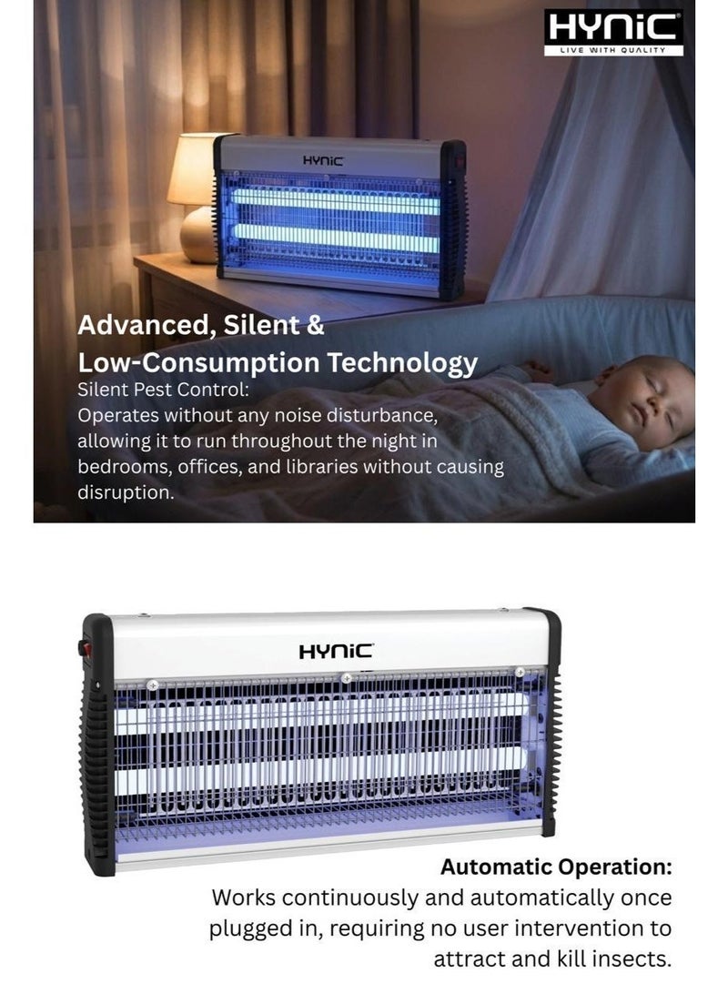 Hynic 38W Electric Bug Zapper - Indoor & Outdoor Waterproof Fly Killer - 360° UV Light Mosquito Gnat Trap - Chemical-Free Pest Control for Home, Patio, and Garden - Image 4