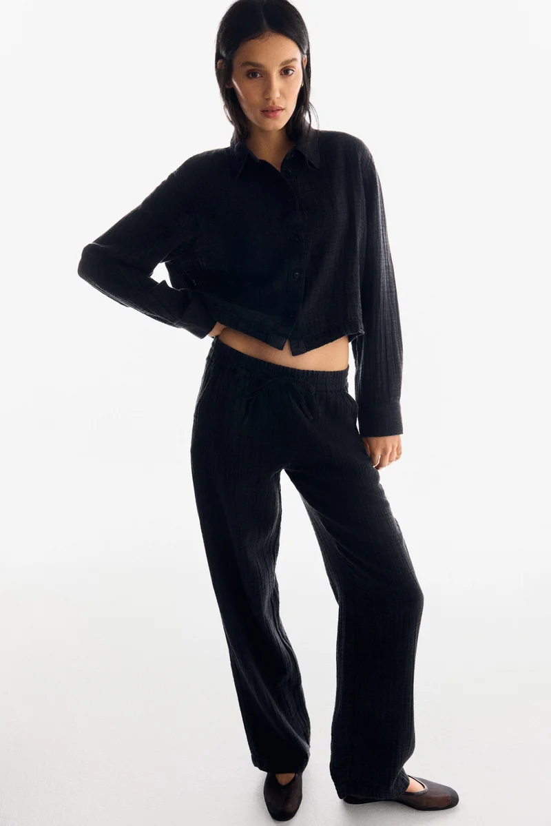 H&M Cotton muslin shirt