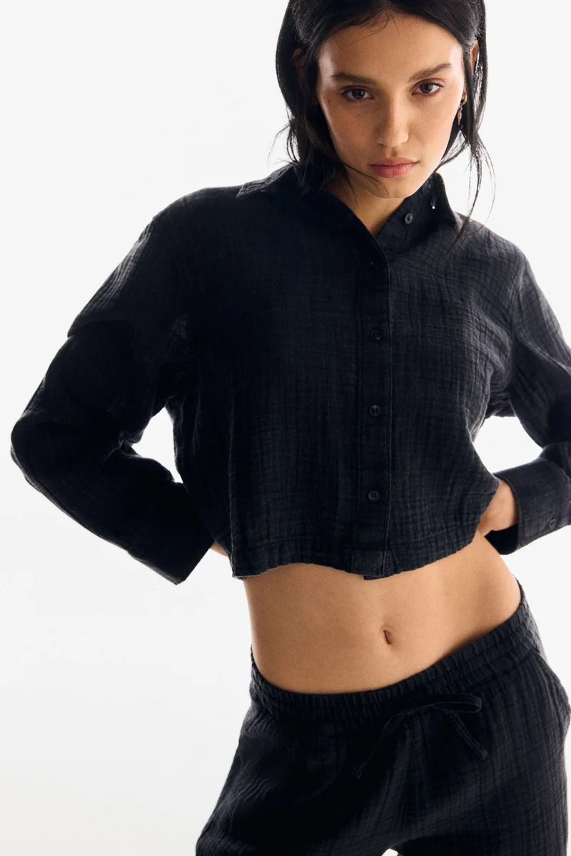 H&M Cotton muslin shirt