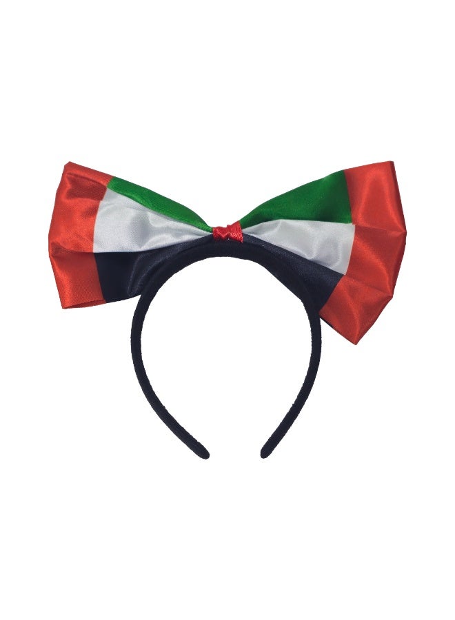 المنزل الذكي هوم سمارت عصابة رأس بألوان العلم الإماراتي بمناسبة اليوم الوطني للفتيات والنساء، مثالية لجميع المناسبات الوطنية - Image 1